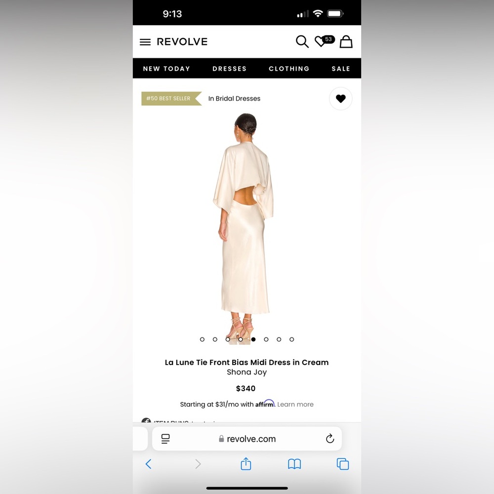 Shona Joy Elegant Cream Tie-Front Midi Dress - Picture 15 of 16